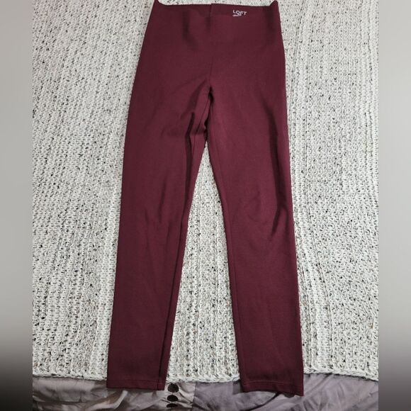 Loft petite leggings maroon sz xsp - Picture 3 of 12